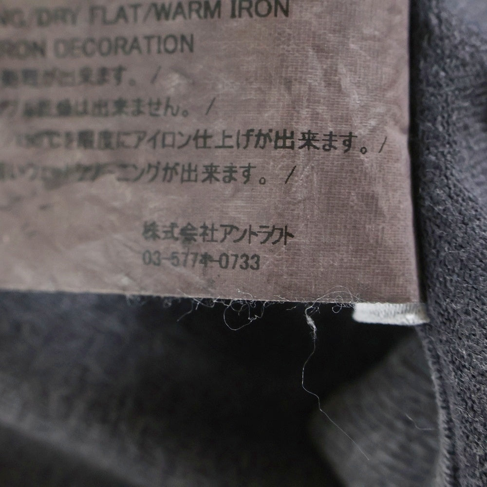 READY MADE(レディメイド) 24AW LS T DESTRUCTION VINTAGE加工 ディストラクション 両面プリント クルーネック 長袖Tシャツ ブラック RE-CO-BK-00-00-283