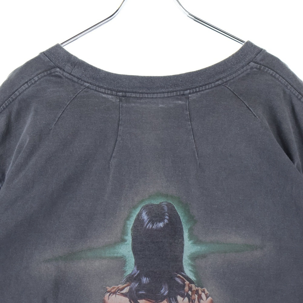 JUN / NAKAYAMA(ジュンナカヤマ) 24SS ヴィンテージ加工 バックプリント 半袖Tシャツ ブラック JN-SS24-010