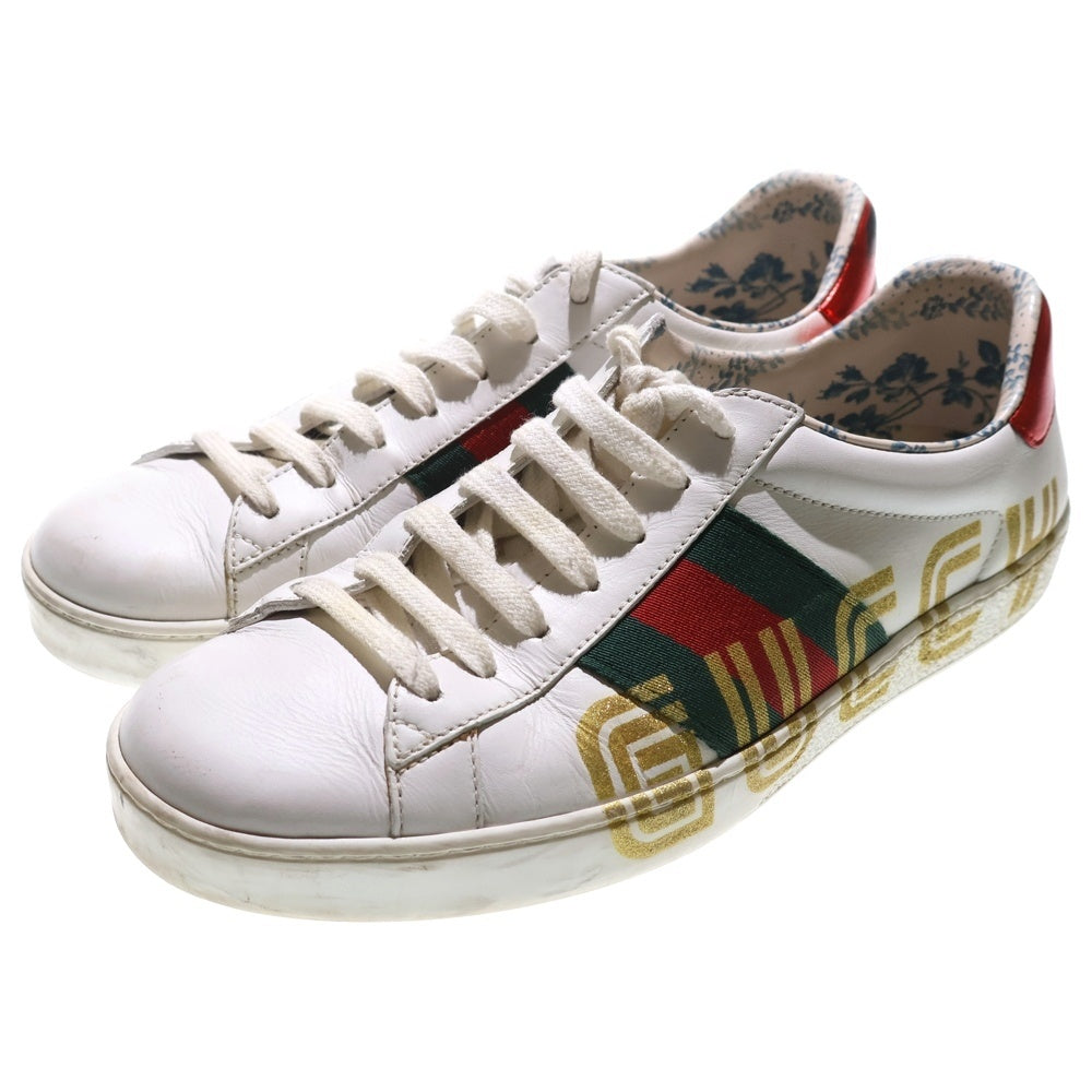 GUCCI(グッチ) サイドロゴ レザーローカットスニーカー レディース