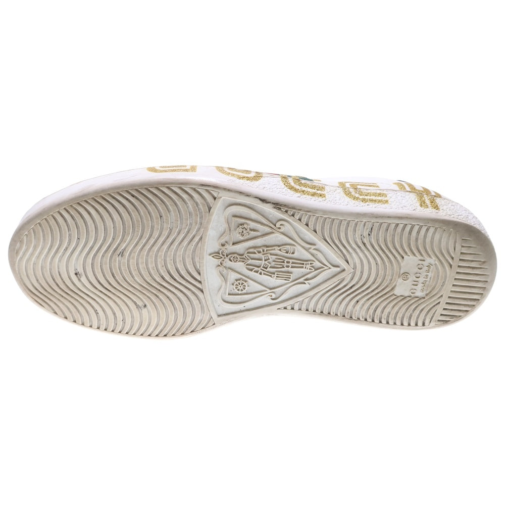 GUCCI(グッチ) サイドロゴ レザーローカットスニーカー レディース ホワイト 523445