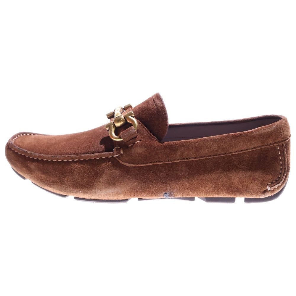 Salvatore Ferragamo(サルヴァトーレ フェラガモ) ホースビット スウェードレザーローファー スリッポン レディース ブラウン ZM 39915
