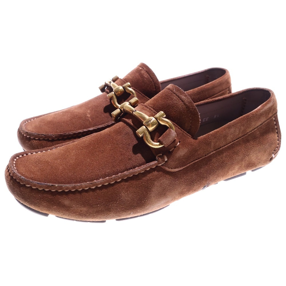 Salvatore Ferragamo(サルヴァトーレ フェラガモ) ホースビット スウェードレザーローファー スリッポン レディース ブラウン ZM 39915