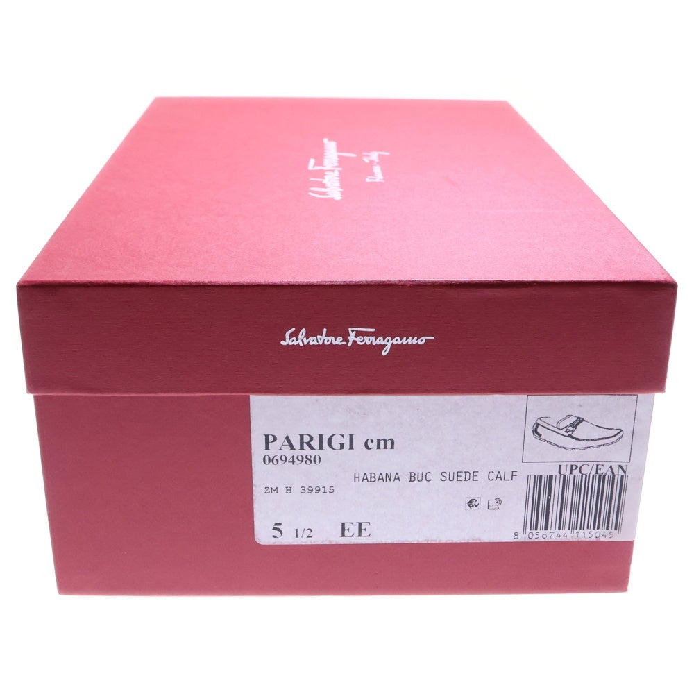 Salvatore Ferragamo(サルヴァトーレ フェラガモ) ホースビット スウェードレザーローファー スリッポン レディース ブラウン ZM 39915