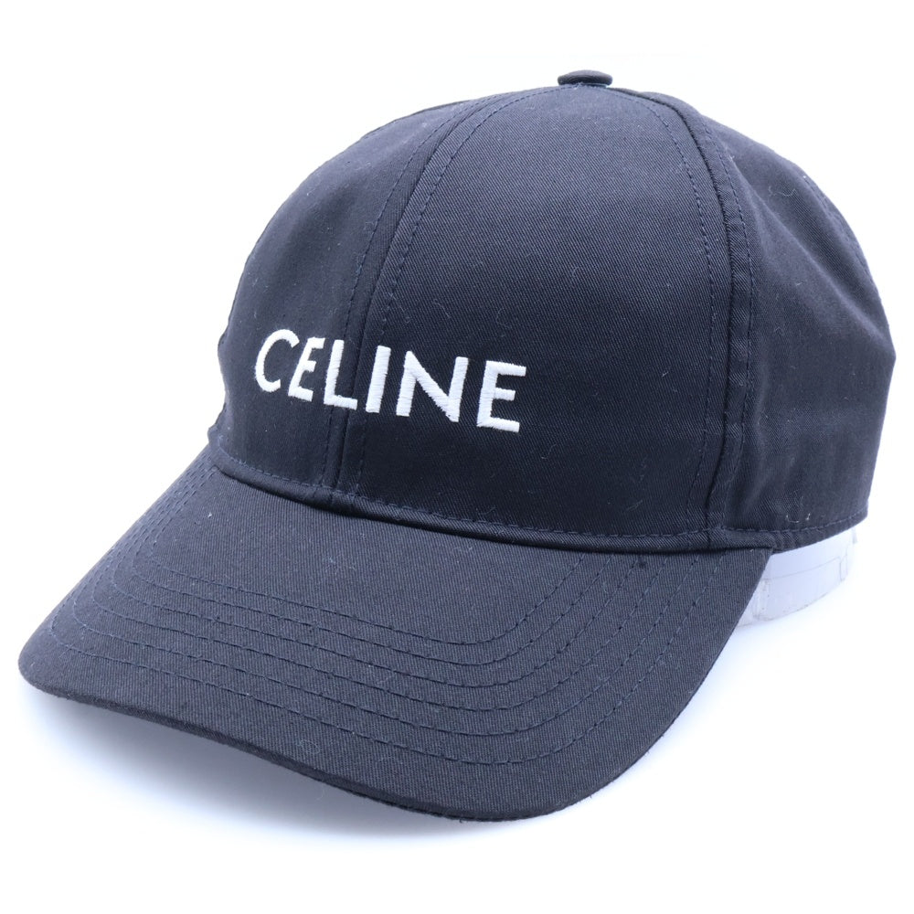 CELINE(セリーヌ) フロントロゴデザイン 6パネル アジャスター ベースボールキャップ 帽子 ブラック 2AUA1