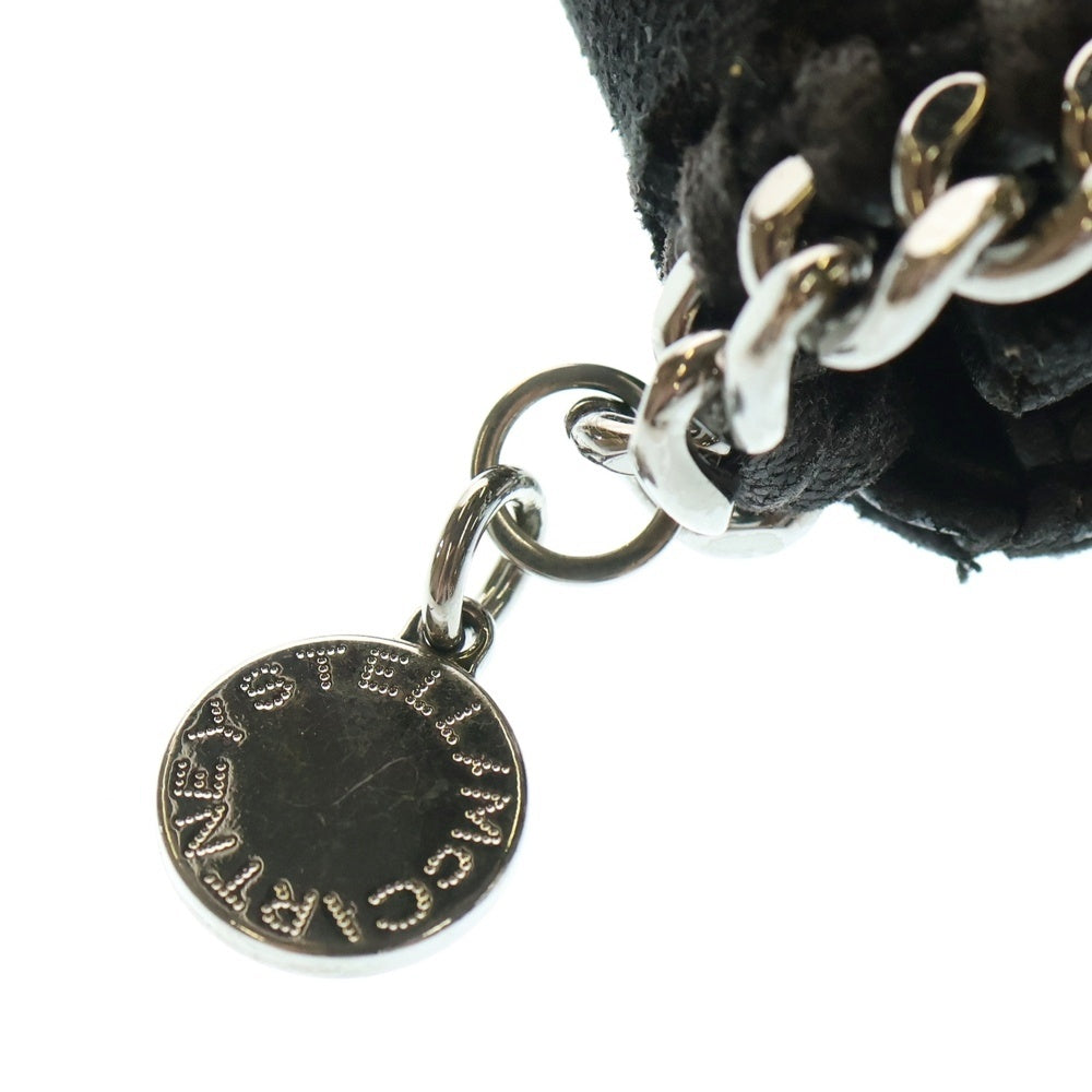 STELLA McCARTNEY(ステラマッカートニー) ファラベラ ロゴデザインチャーム付き 三つ折り コンパクトウオレット 財布 ブラック 431000