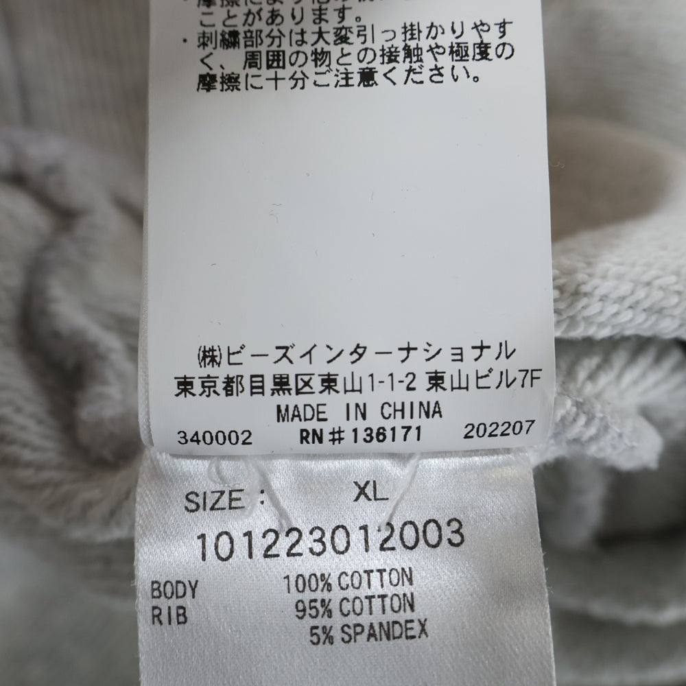 X-LARGE(エクストララージ) カレッジロゴデザイン コットン クルーネック カットソー スウェット トレーナー グレー 101223012003