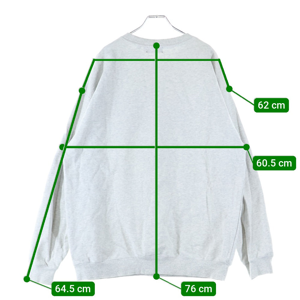 X-LARGE(エクストララージ) カレッジロゴデザイン コットン クルーネック カットソー スウェット トレーナー グレー 101223012003