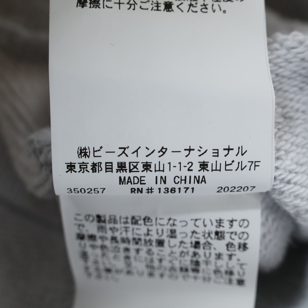 X-LARGE(エクストララージ) フロントロゴデザイン ニット切り替え クルーネック カットソー スウェット トレーナー グレー/パープル 101223012011