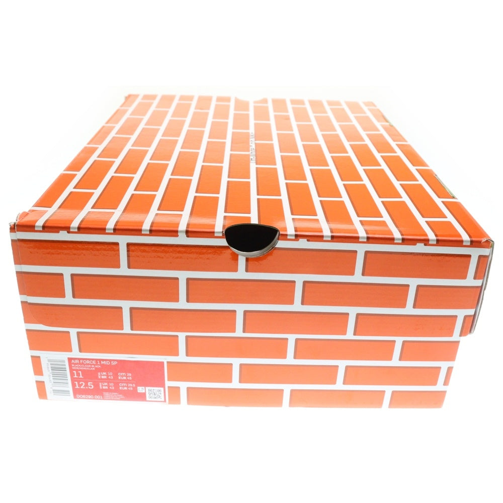 NIKE(ナイキ) ×Off-White AIR FORCE 1 MID オフホワイト エアフォース1 ミッドカットスニーカー レディース ブラック US11/29cm DO6290-001