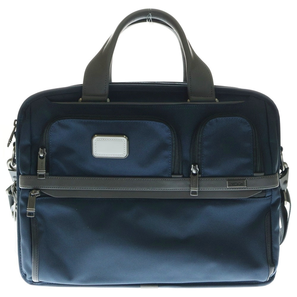 TUMI(トゥミ) ALPHA 3 アルファ 3 エクスパンダブル オーガナイザー ラップトップ ブリーフ 2WAY マルチポケット ショルダー ハンドバッグ ネイビー TUM0020