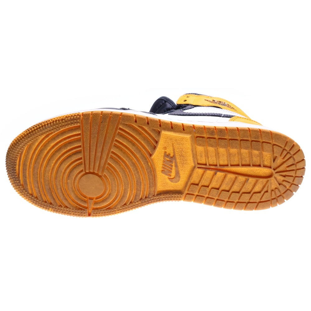 NIKE(ナイキ) AIR JORDAN 1 RETRO HIGH OG TAXI エアジョーダン 1 レトロ ハイカットスニーカー レディース イエロー/ブラック US6Y/24cm 575441-711