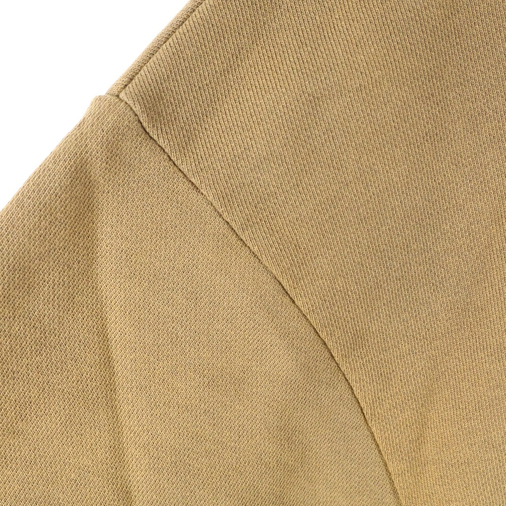 WILLY CHAVARRIA(ウィリーチャバリア) 色褪せ加工 ジップポケット ハーフジップ スウェット トレーナー ベージュ