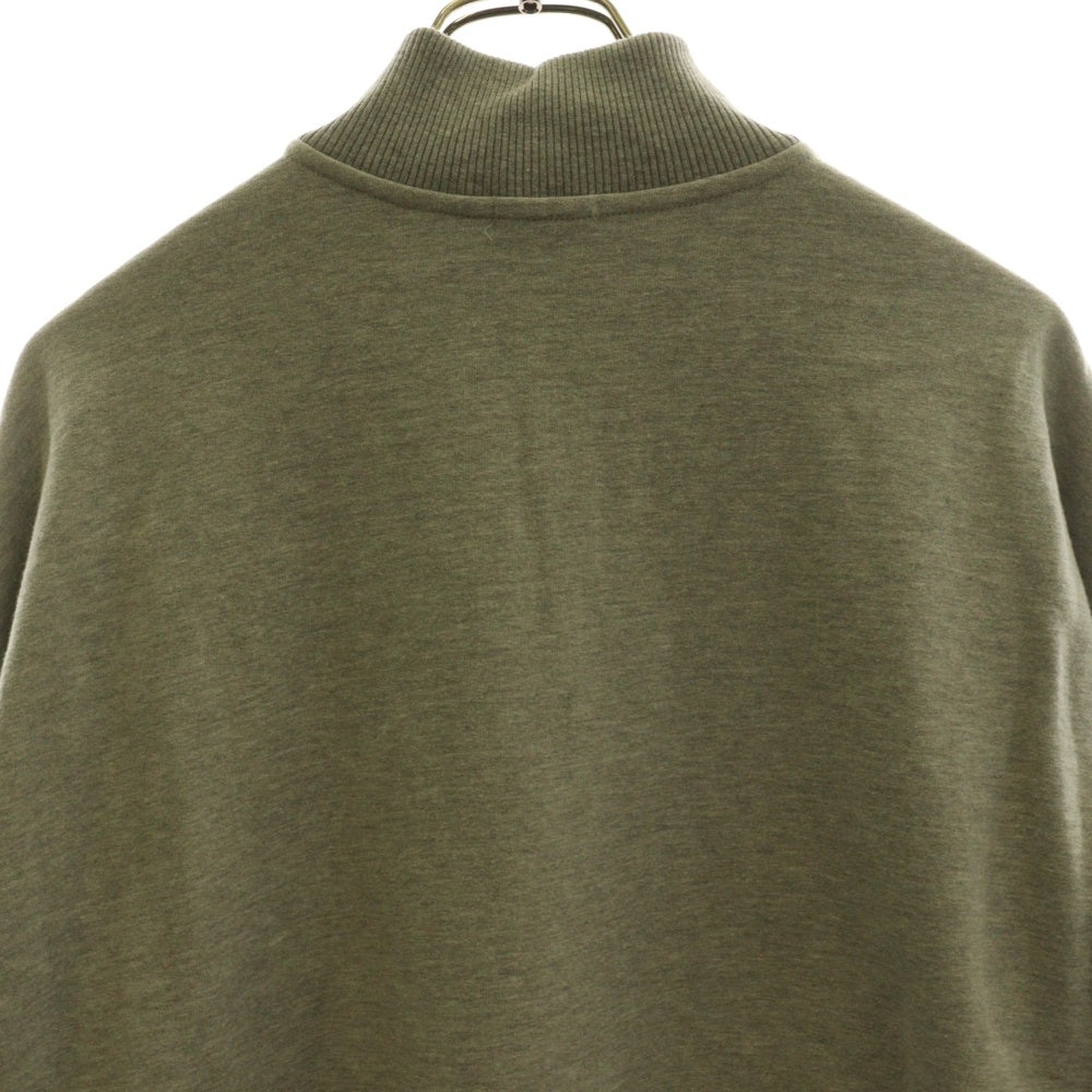 WILLY CHAVARRIA(ウィリーチャバリア) 胸ジップポケット ハーフジップ オーバーサイズ 半袖Tシャツ グレー