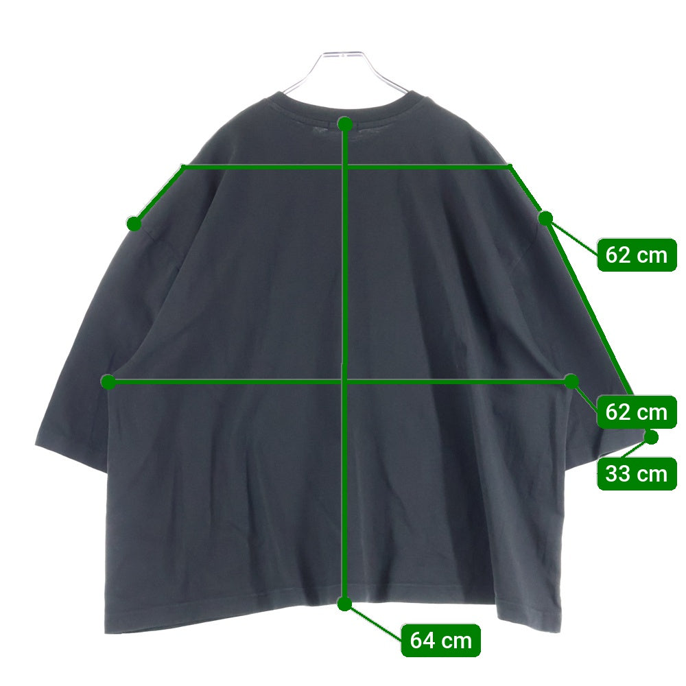 WILLY CHAVARRIA(ウィリーチャバリア) オーバーサイズ クルーネック カットソー 半袖Tシャツ ブラック