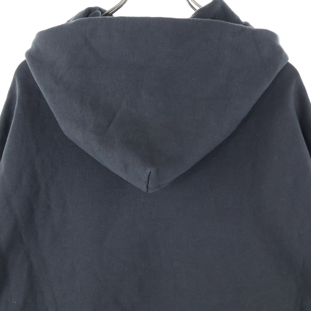 WILLY CHAVARRIA(ウィリーチャバリア) 胸ジップポケット カンガルーポケット フーデッド スウェット パーカー ブラック