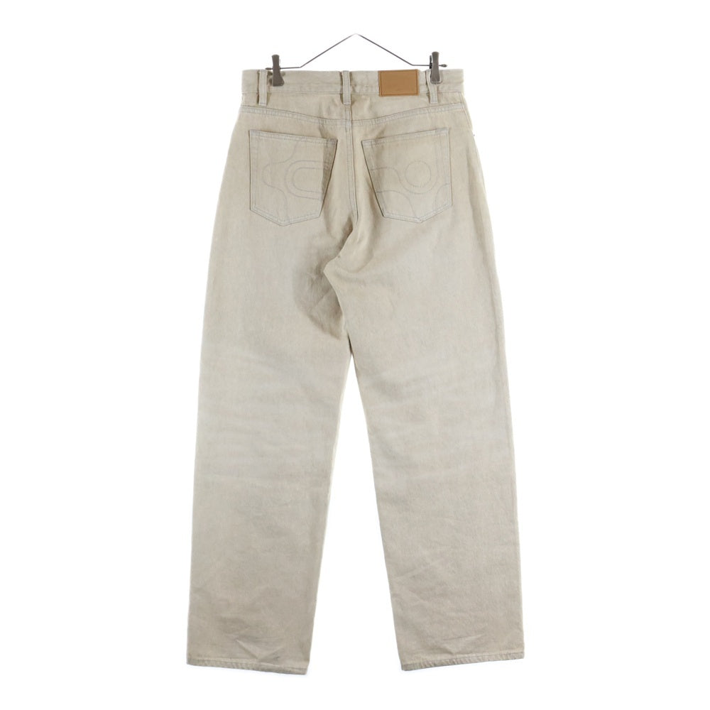 eytys(エイティーズ) ロゴデザインバッグポケット マルチポケット ボタンフライ デニムパンツ ホワイト A039002
