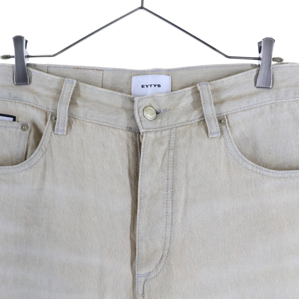 eytys(エイティーズ) ロゴデザインバッグポケット マルチポケット ボタンフライ デニムパンツ ホワイト A039002