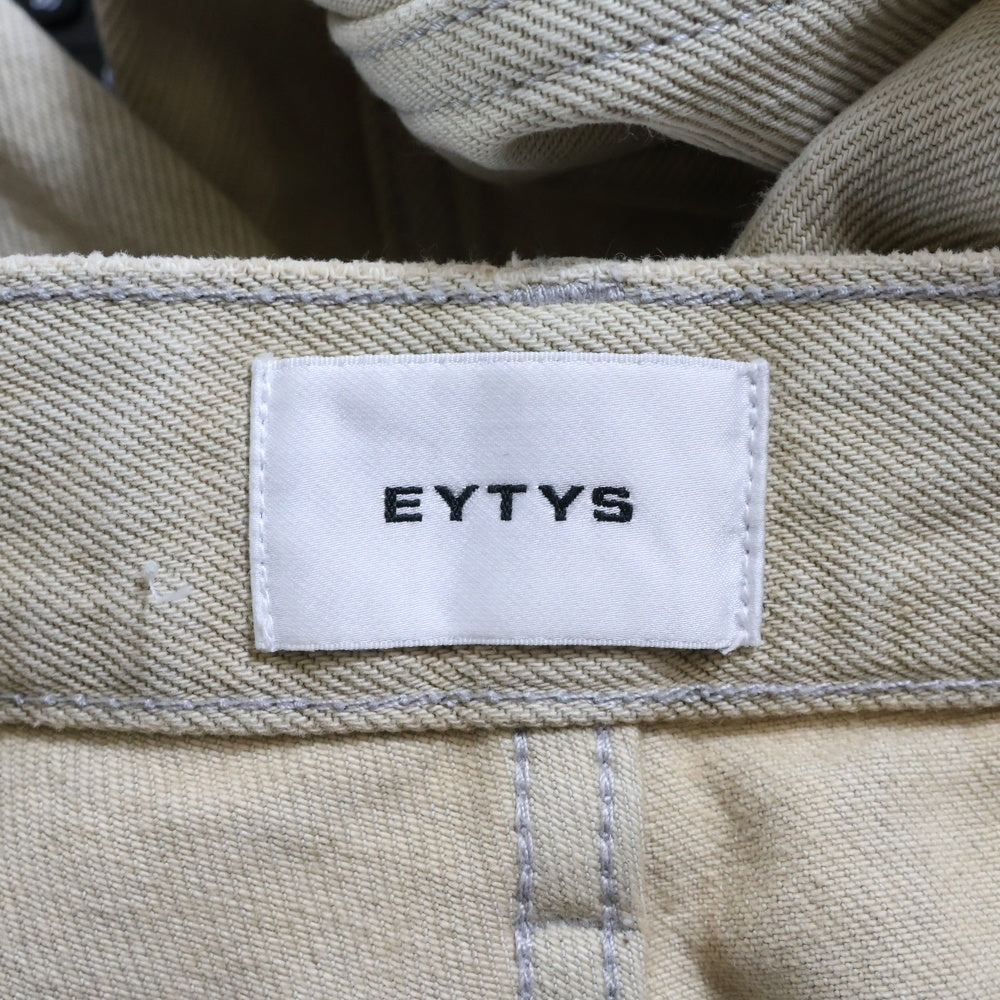 eytys(エイティーズ) ロゴデザインバッグポケット マルチポケット ボタンフライ デニムパンツ ホワイト A039002