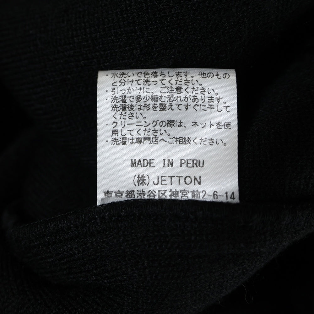 WILLY CHAVARRIA(ウィリーチャバリア) ダブルポケット ジップアップ ポリエステル ボアジャケット ブラック