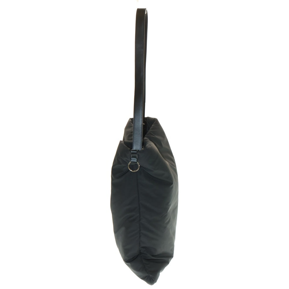 TTT_MSW(ティーモダンストリートウェア) PADDED SHOULDER BAG パデッド レザーストラップ ショルダー ナイロンバッグ ブラック