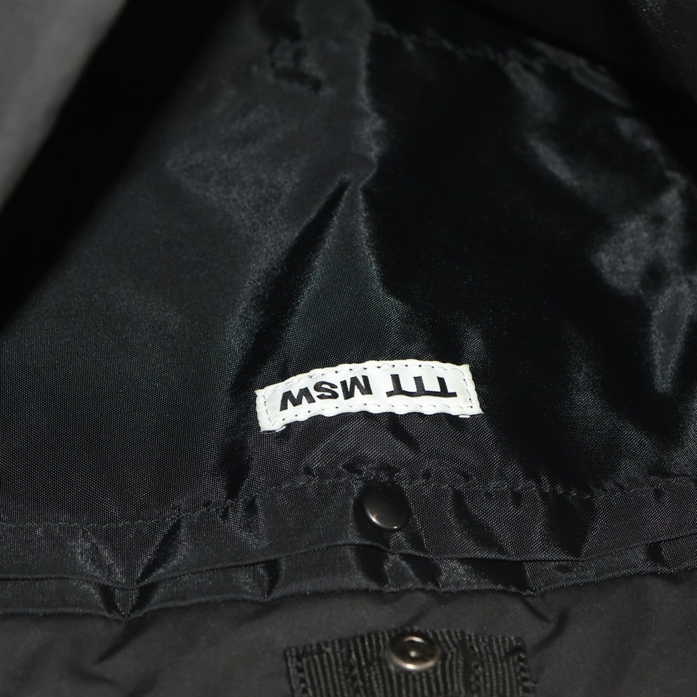 TTT_MSW(ティーモダンストリートウェア) PADDED SHOULDER BAG パデッド レザーストラップ ショルダー ナイロンバッグ ブラック