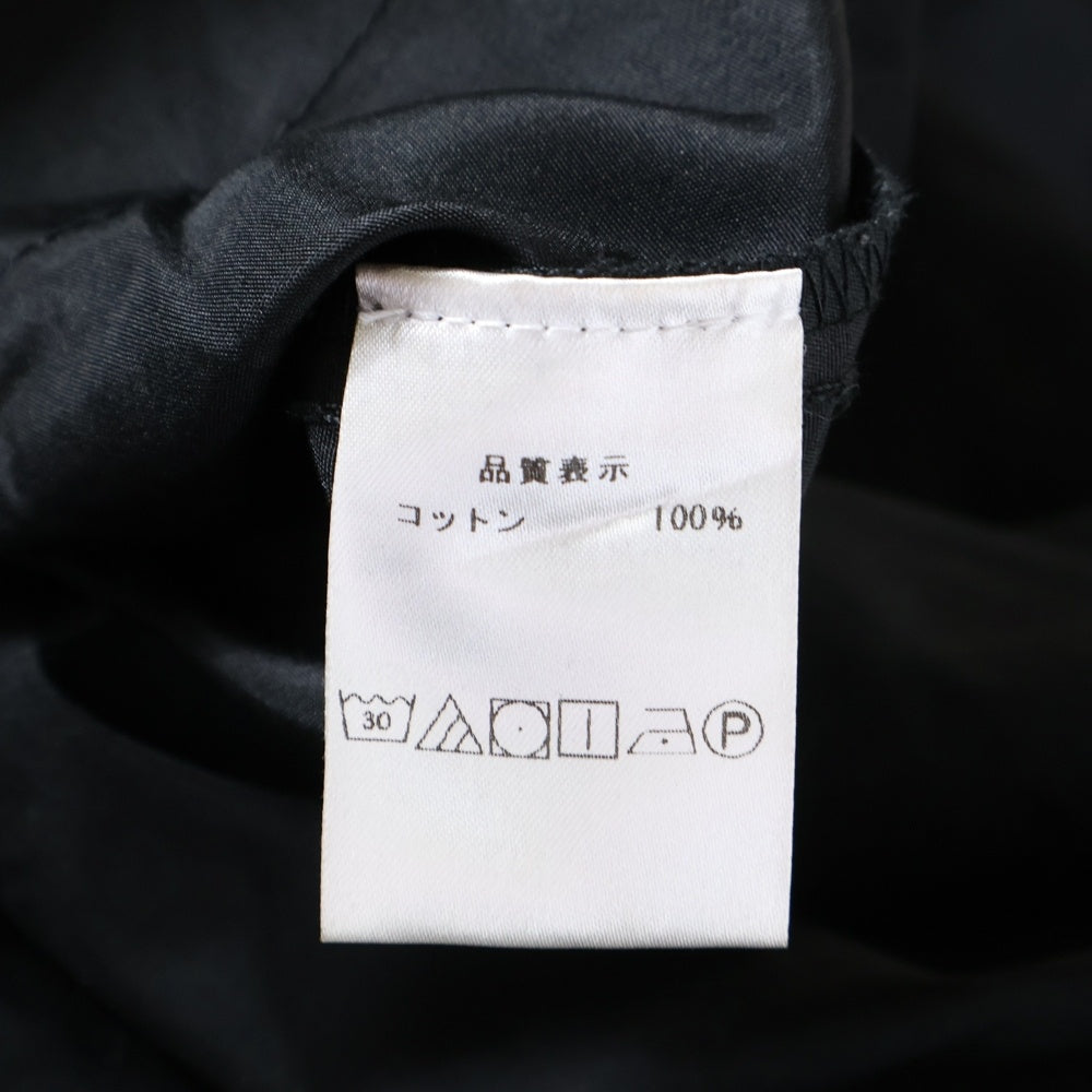 WILLY CHAVARRIA(ウィリーチャバリア) マルチフラップポケット ジップアップ コットン パテットコート ブラック