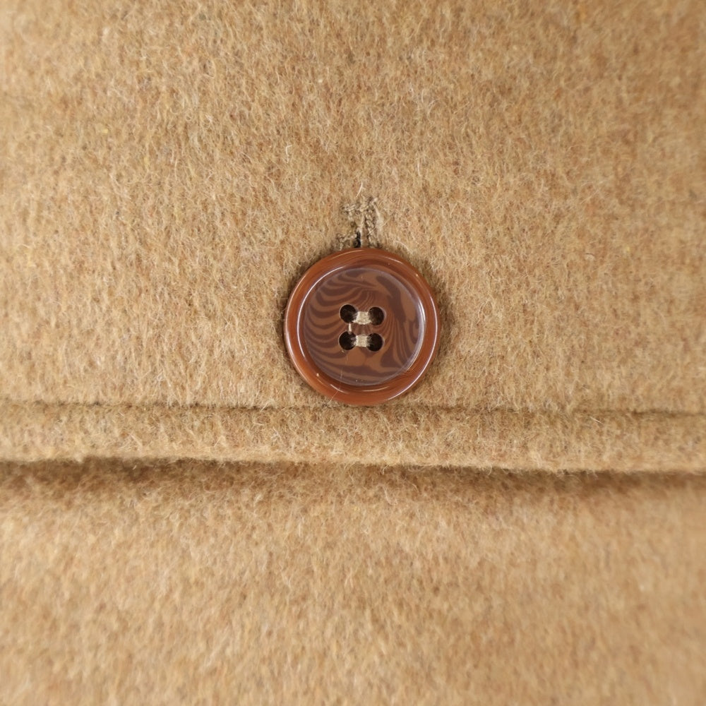 WILLY CHAVARRIA(ウィリーチャバリア) ダブル胸フラップポケット 袖ロゴデザイン 5B 中綿 シャツジャケット ブラウン AW21 SUR-008