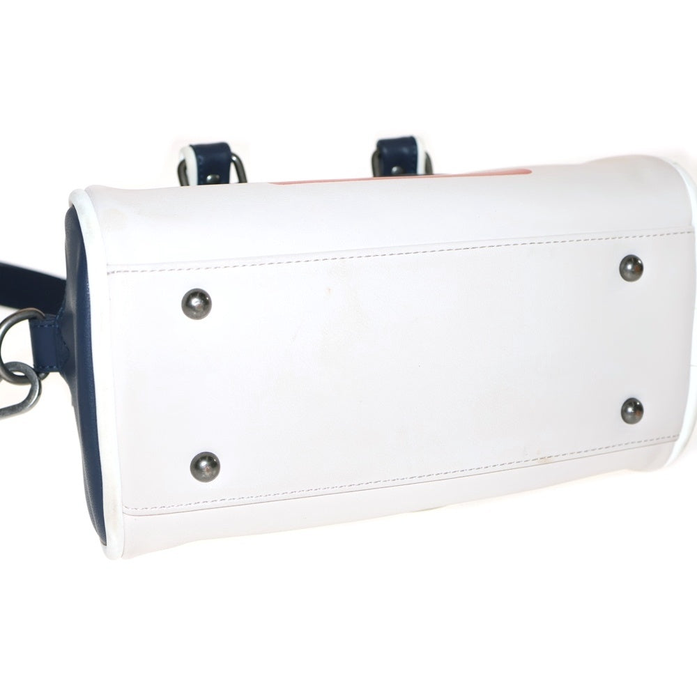 DIESEL(ディーゼル) NERI S ネリ エス 2WAY レザーショルダーバッグ ハンドバッグ ネイビー/ホワイト