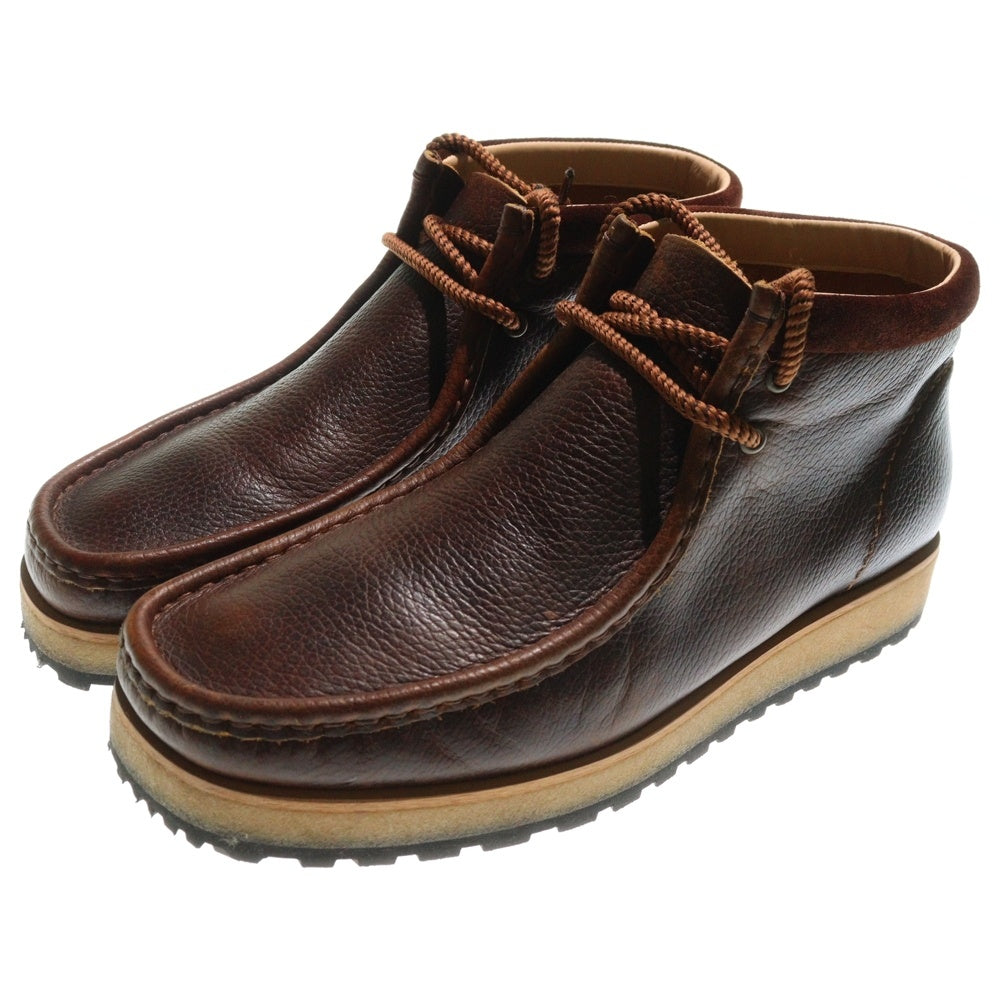 Clarks(クラークス) WALLABEE SCOUT ワラビー スカウト レザーモカシンブーツ ブラウン UK9/27cm 26178204