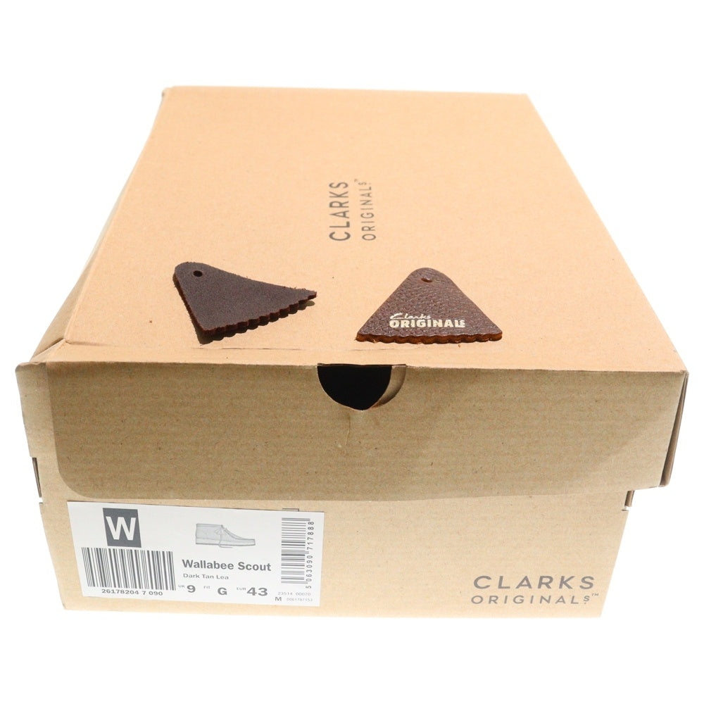 Clarks(クラークス) WALLABEE SCOUT ワラビー スカウト レザーモカシンブーツ ブラウン UK9/27cm 26178204