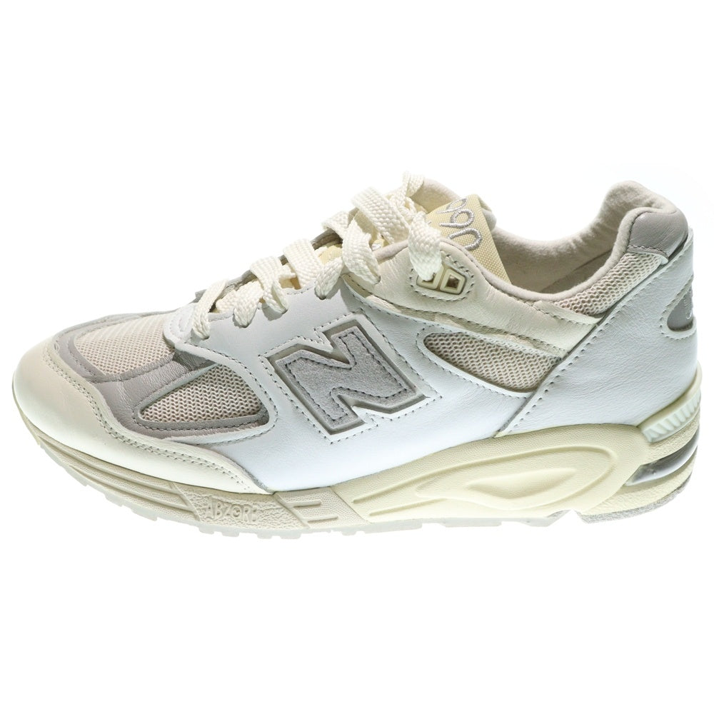 New Balance(ニューバランス) M990TC2 USA製 レザー ローカットスニーカー ホワイト/グレー US9/27cm