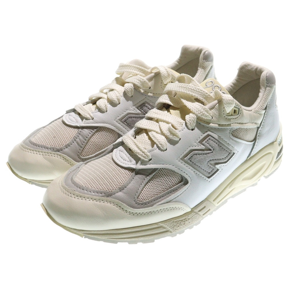 New Balance(ニューバランス) M990TC2 USA製 レザー ローカットスニーカー ホワイト/グレー US9/27cm