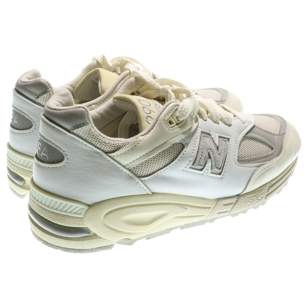 New Balance(ニューバランス) M990TC2 USA製 レザー ローカットスニーカー ホワイト/グレー US9/27cm