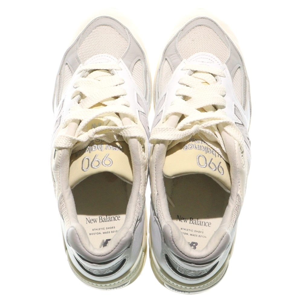 New Balance(ニューバランス) M990TC2 USA製 レザー ローカットスニーカー ホワイト/グレー US9/27cm