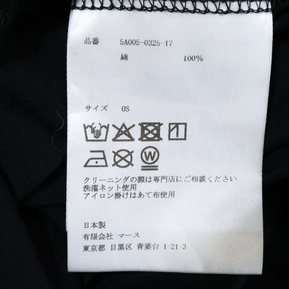 JOHN LAWRENCE SULLIVAN(ジョンローレンスサリバン) 25SS TWIN SPEAK DOCKING T-SHIRT ツイン スピーク ドッキング Tシャツ 半袖 カットソー ブラック 5A005‐0325‐17