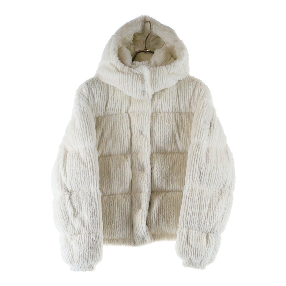 MONCLER(モンクレール) 22AW DAOS ダオス スナップボタン ブラッシュド フーデットダウンジャケット ホワイト レディース H20931A00146