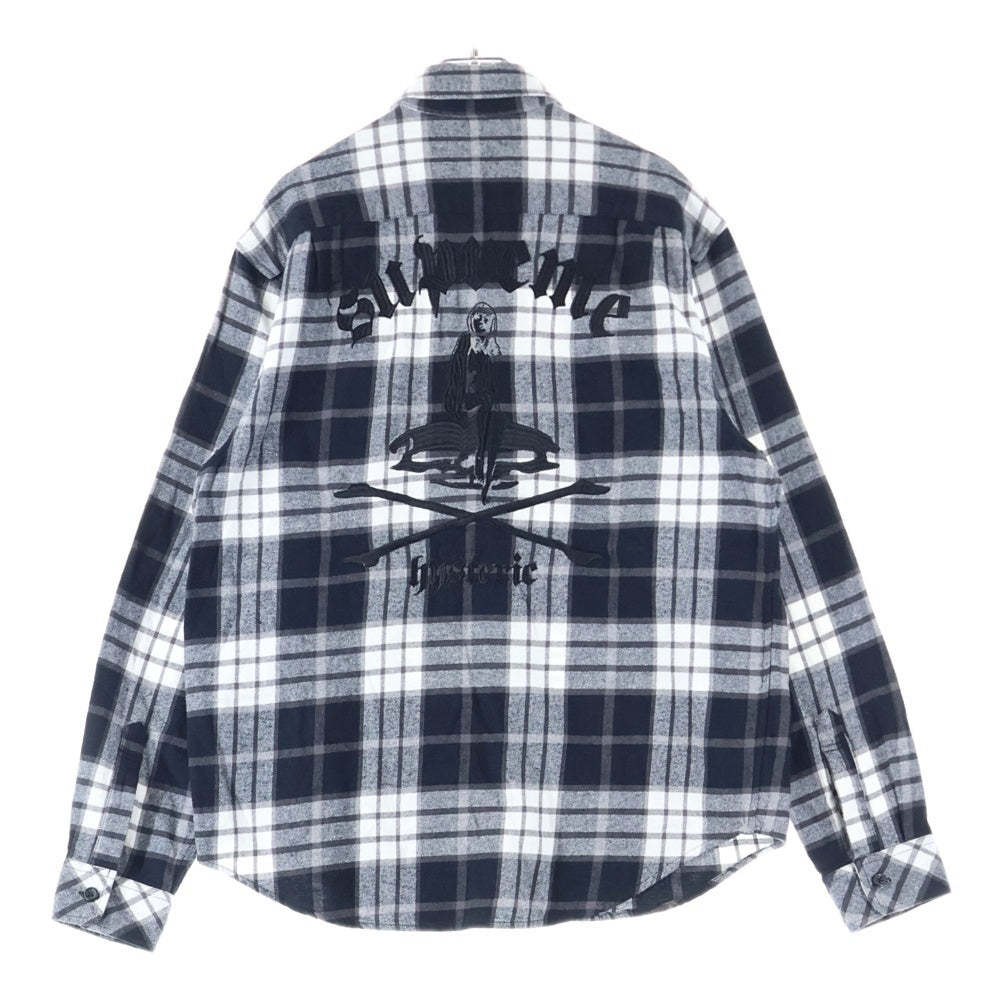 SUPREME(シュプリーム) 21SS ×HYSTERIC GLAMOUR Plaid Flannel Shirt ヒステリックグラマー プレイド フランネル長袖シャツ ブラック/ホワイト