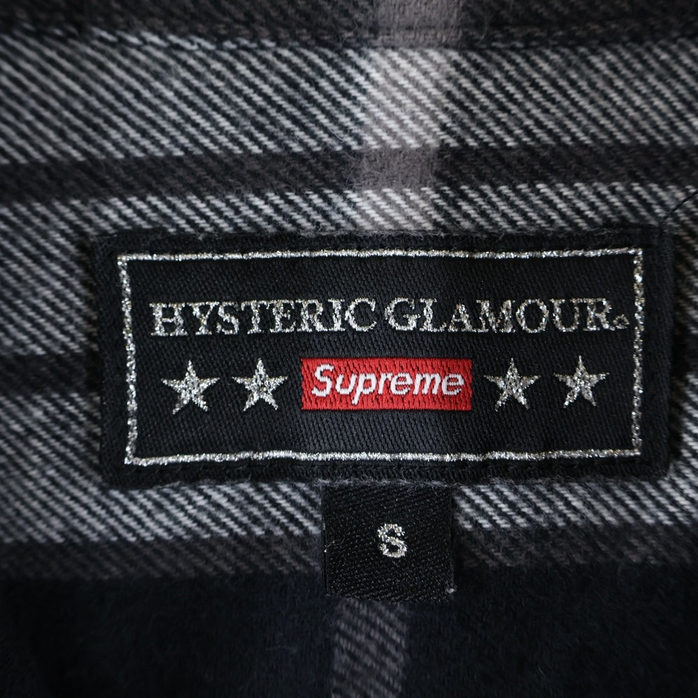 SUPREME(シュプリーム) 21SS ×HYSTERIC GLAMOUR Plaid Flannel Shirt ヒステリックグラマー プレイド フランネル長袖シャツ ブラック/ホワイト