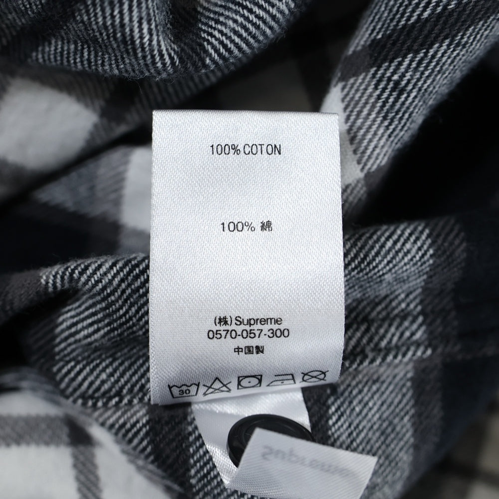 SUPREME(シュプリーム) 21SS ×HYSTERIC GLAMOUR Plaid Flannel Shirt ヒステリックグラマー プレイド フランネル長袖シャツ ブラック/ホワイト