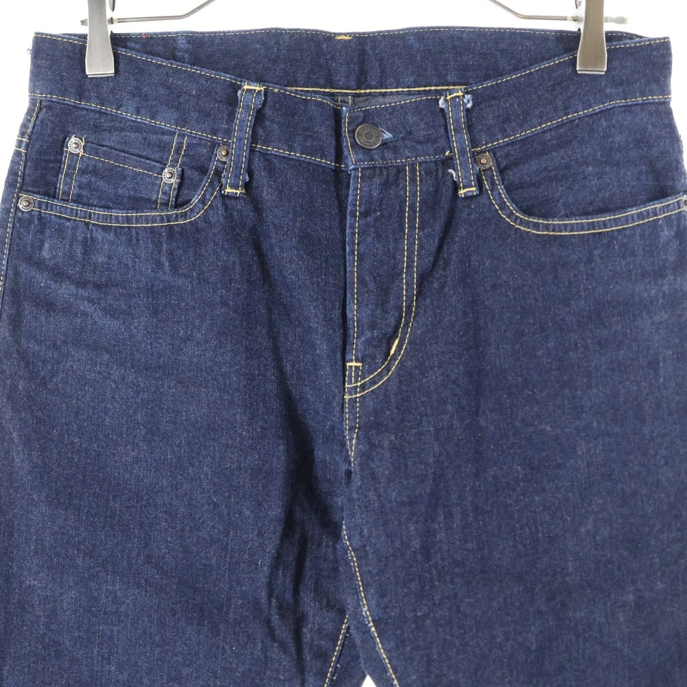 HYSTERIC GLAMOUR(ヒステリックグラマー) ロゴデザインパッチ マルチポケット ジップアップ デニムパンツ インディゴ 02193AP04