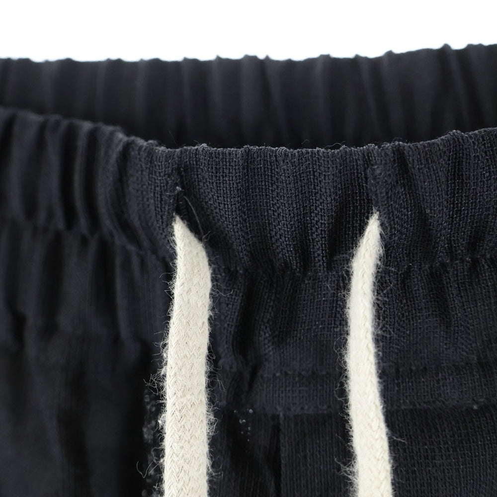 Rick Owens(リックオウエンス) 21SS DRAWSTRING SLIM LONG フロントステッチデザイン マルチポケット ドローストリング イージーパンツ ブラック RU21S6390-WHEM2