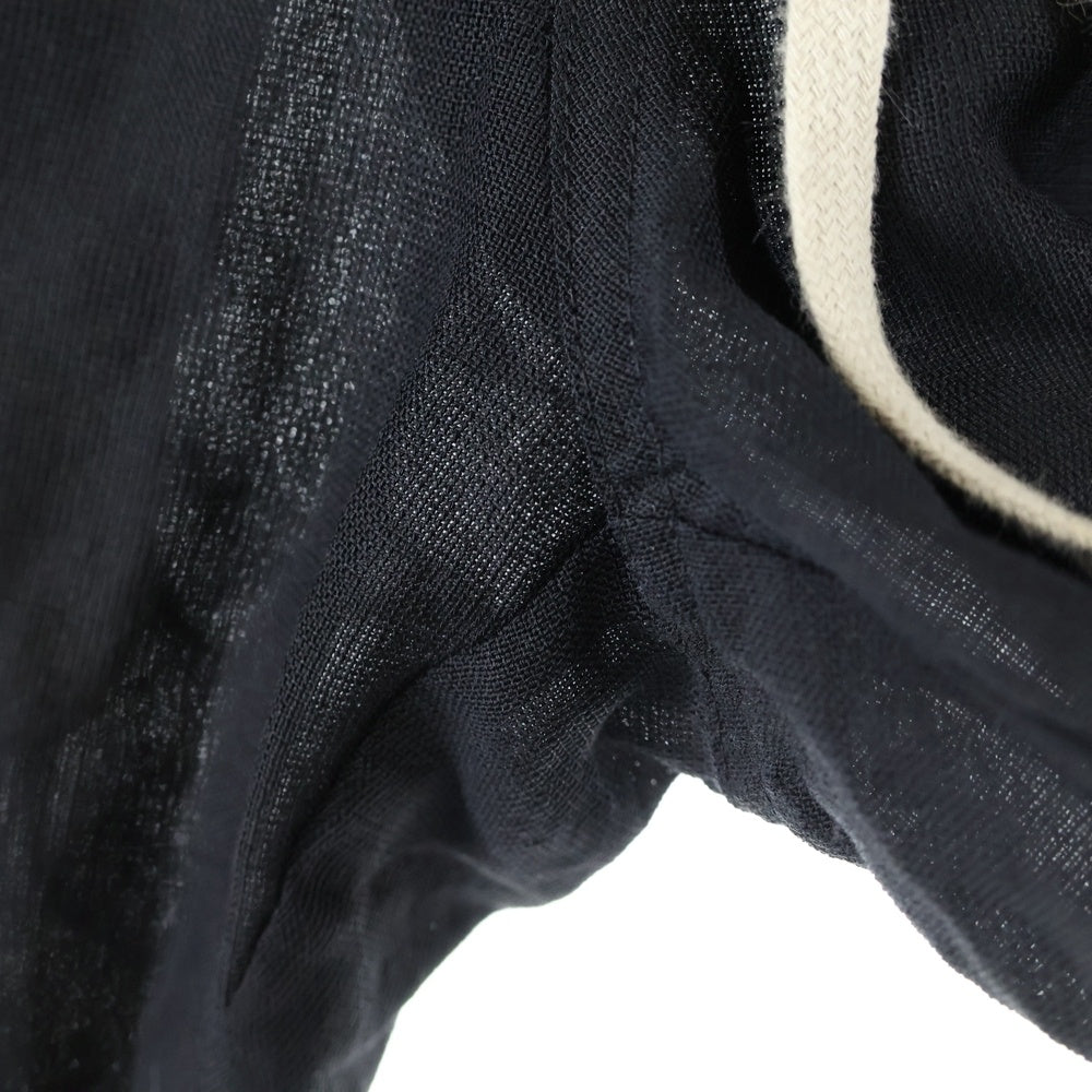 Rick Owens(リックオウエンス) 21SS DRAWSTRING SLIM LONG フロントステッチデザイン マルチポケット ドローストリング イージーパンツ ブラック RU21S6390-WHEM2