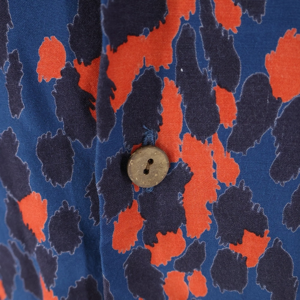 WACKO MARIA(ワコマリア) 21SS HAWAIANN SHIRT SS レオパード柄 オープンカラー ハワイアンシャツ ブルー/レッド