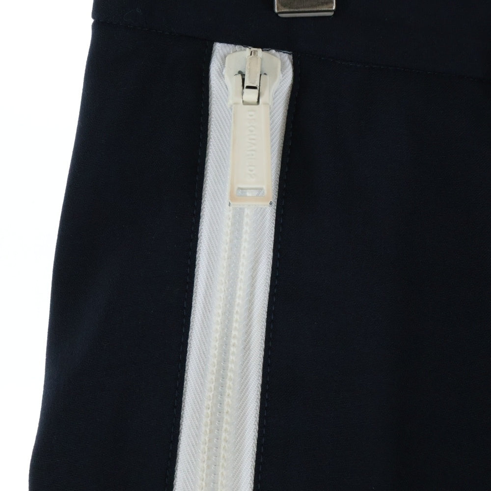 DSQUARED2(ディースクエアード) 20AW ダブルジップアップポケット ジップアップ スラックスパンツ ネイビー S74KB0451 S40320