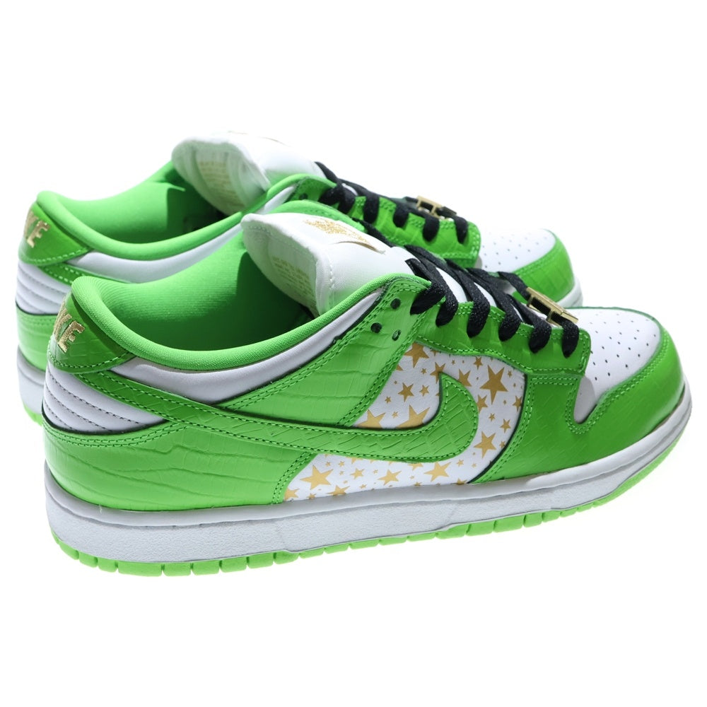 NIKE SB(ナイキエスビー) ×SUPREME DUNK LOW OG QS GOLD STARS WHITE MEAN GREEN シュプリーム ダンク ゴールドスターズ ホワイト ミーングリーン ローカットスニーカー DH3228-101