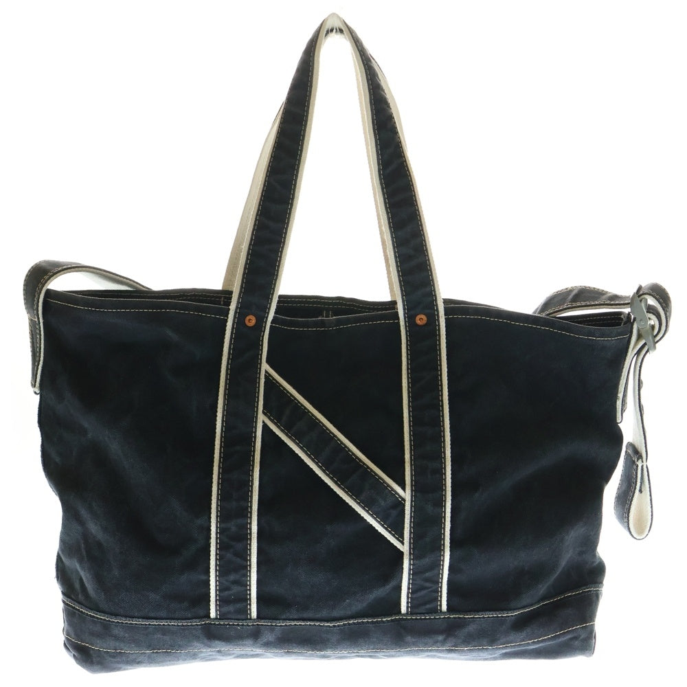 NICENESS(ナイスネス) 25AW L.LESH Canvas Shoulder Strap Bag エルレッシュ キャンバスショルダー ストラップ トートバッグ ブラック NN-4507A16