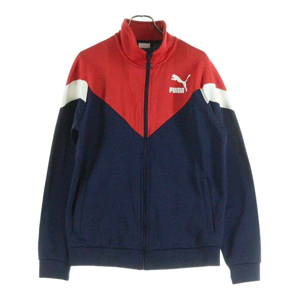 PUMA(プーマ) M MCS キャットロゴプリント ジップアップ トラックジャケット ネイビー/レッド 577607-06