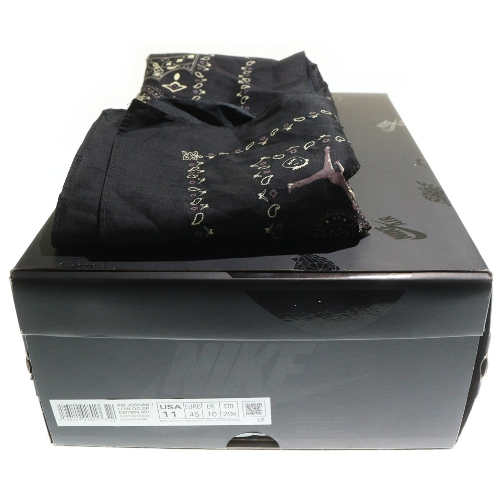 NIKE(ナイキ) ×TRAVIS SCOTT AIR JORDAN 1 LOW OG SP トラヴィススコット エアジョーダン1 ブラックファントム ローカットスニーカー ブラック US11/29cm DM7866-001