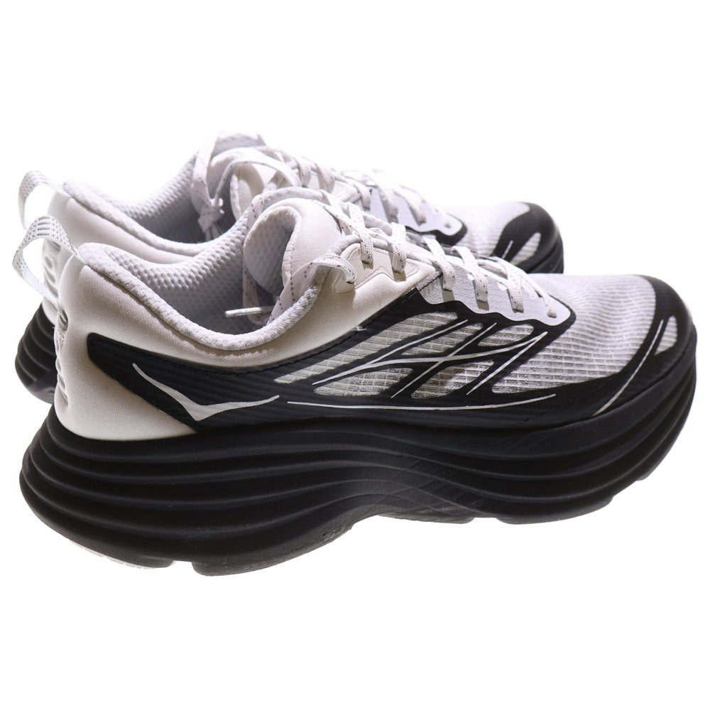 HOKA ONE ONE(ホカオネオネ) BONDI 8 TS CAGED FROST/BLACK ボンダイ8 ケージド フロスト ブラック ローカットスニーカー ホワイト/ブラック US10.5/28.5cm 1155391-FLCK