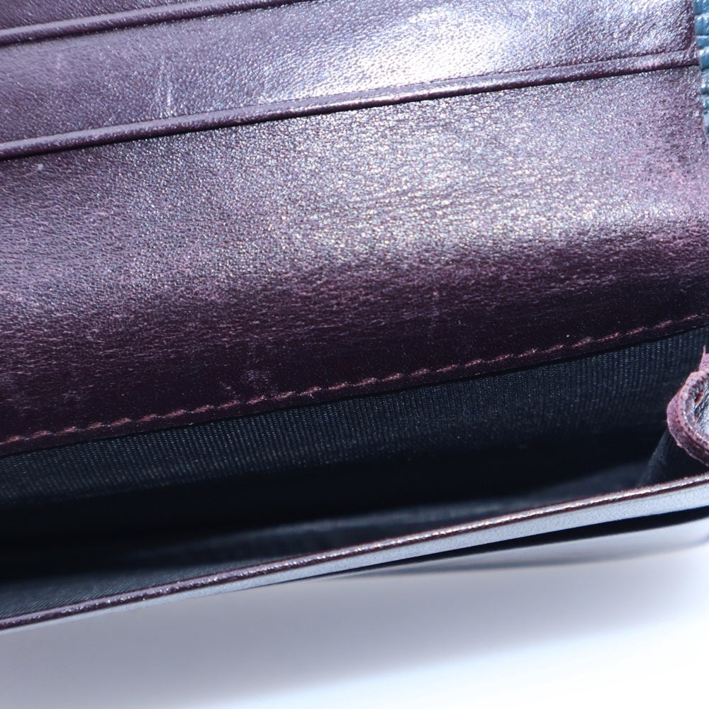 FERRAGAMO(フェラガモ) ロゴプレート カーフスキン カードケース 名刺入れ ブルー